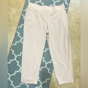 Athleta Brooklyn Textured pants. Light pink/blush color.